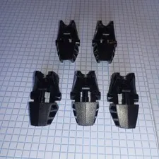 5 Lego 62386 Bionicle Black Flat Top Socket Foot Feet Ball Joint WYSIWYG, 5 pcs