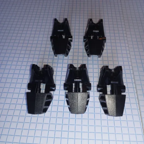 5 Lego 62386 Bionicle Black Flat Top Socket Foot Feet Ball Joint WYSIWYG, 5 pcs