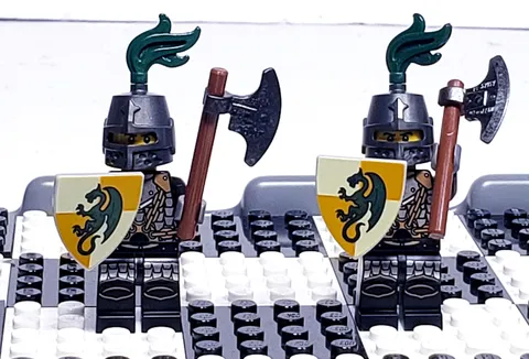 LEGO Kingdoms Castle Dragon Knight Armor with Chain Minifigures Rare  X2