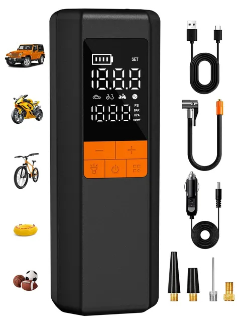 Airsure Tire Inflator Portable Air Compressor 5X Faster Air Pump For Car Tires
