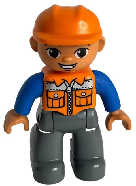 Lego Duplo Tracked Excavator Construction Operator Figure Replacement Toy 232H7