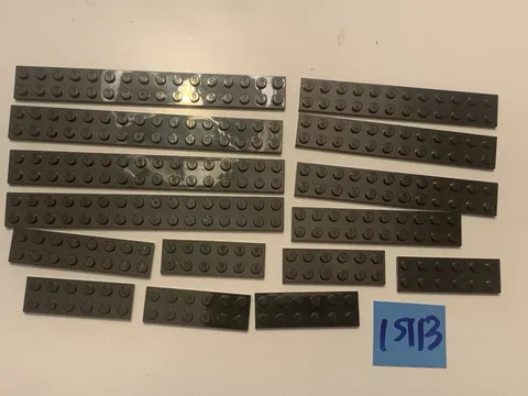 Lego Parts Lot Black Plates Bulk