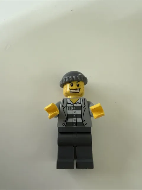 Lego Minifigure CTY0206 Jail Town Prisoner Jacket Minifig Figure Criminal City