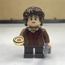 LEGO Minifigure Frodo Baggins; Brown Jacket, Dark Red Vest, Ring & Dagger