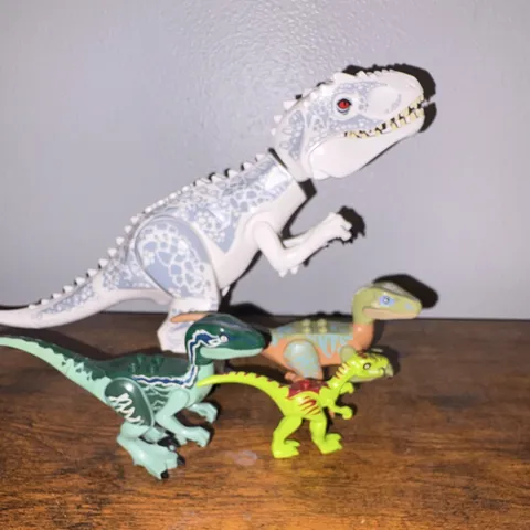 Lego indominis Rex blue and delta Figures Bulk Lot of 4, Plastic, Multi-Color