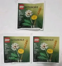 LEGO Botanicals Field Flowers 30701 Lot of 3 Sealed 77pc Sets 231 Pieces Total