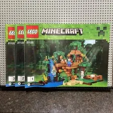 LEGO Minecraft The Jungle Tree House 21125 Instruction Books ONLY - All 3 Books