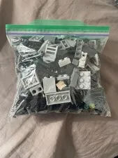 5 - 1/2 pound bags of gray lego pieces - used pieces - random pieces