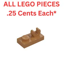 LEGO Plate 1x2 with Top Clip without Gap Medium Nougat 44861 Genuine LEGO Parts