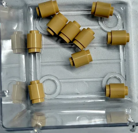 LEGO Brick, Round 1 x 1, 3062, Tan, QTY 10 Free Shipping