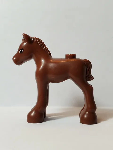 Lego Horse Foal Reddish Brown Friends 11241pb05 Reddish Brown Iris Pattern 10746