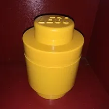 LEGO Brick 1x1 Round Stud Storage Box Yellow Stackable Room Copenhagen