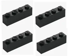 LEGO ® 4x brick 1x4 black 3010 301026 building block replacement part brick New