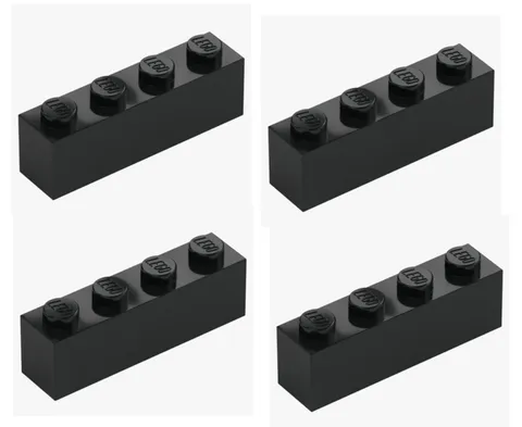 LEGO ® 4x brick 1x4 black 3010 301026 building block replacement part brick New