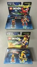 Lego Dimensions Lot 71216 - Nya Fun Pack 71212 Lego Movie Emmett New, Sealed