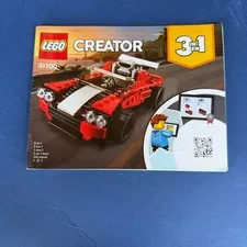 2020 LEGO 31100 Creator 3 in 1 Sports Car Toy instruction manual only