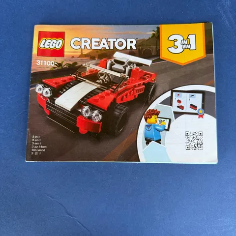 2020 LEGO 31100 Creator 3 in 1 Sports Car Toy instruction manual only