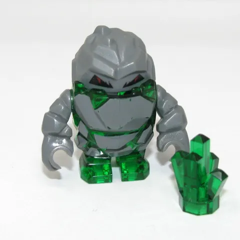 Lego Boulderax Trans green Rock Monster Power Miners minifigure 8957 pm001
