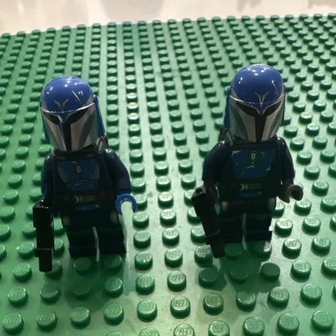 LEGO Blue Armored Minifigure Lot of 2 w/ Helmets, Jetpacks & Blasters