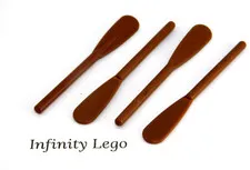 4 LEGO Brown Oar with Reinforcements Rowing Boat Pirates (87585) - 4 Pieces