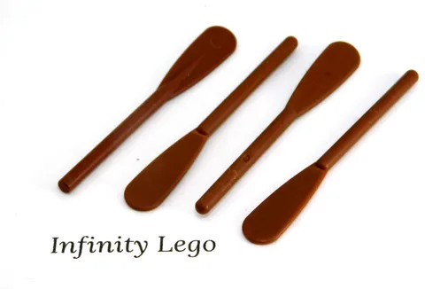 4 LEGO Brown Oar with Reinforcements Rowing Boat Pirates (87585) - 4 Pieces