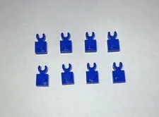 Lego Lot Of 8 Bright Blue 1x1 Plate With Holder Holders New City Horizontal Arm