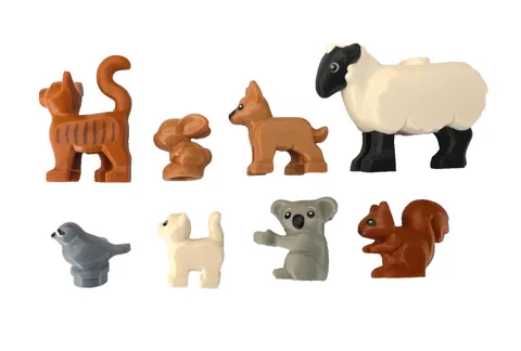 LEGO Animal Minifigures: 8 Assorted Animals (Set: B) (New, Unused)