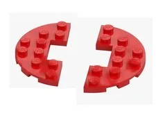 LEGO ® 2x plate 3x6 half-round with cutout bright red 18646 moc 6295298 red New