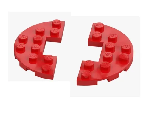 LEGO ® 2x plate 3x6 half-round with cutout bright red 18646 moc 6295298 red New