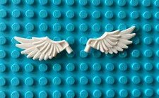 Lego Parts Lot (2) ~ White Minifigure Wing Feathered ~ No 11100