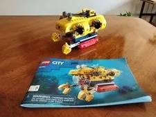 Lego City Ocean Exploration Submarine 60264 -3 (Submarine Only) No Minifigure