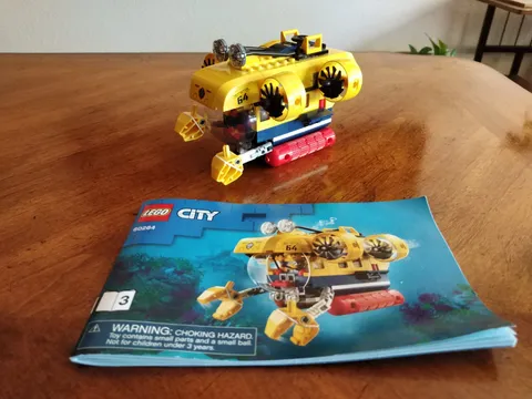Lego City Ocean Exploration Submarine 60264 -3 (Submarine Only) No Minifigure
