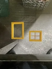Lego Window and Frame. Yellow. Vintage