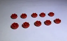 Lego Lot Of 10 Bright Red Rose Flower Flowers Plant Plants City Friends New