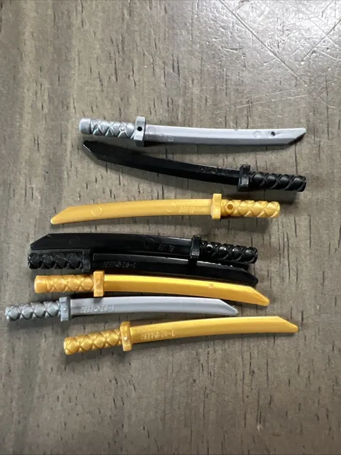 LEGO 21459 Ninjago Sword Shamshir Katana Pearl Gold Flat Silver Black 8 Pieces