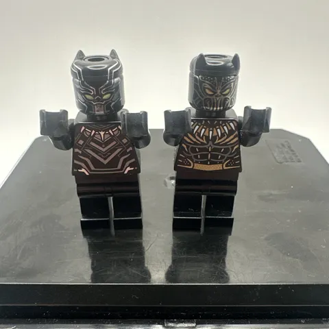 LEGO Erik Killmonger Golden Jaguar Minifigure Black Panther Marvel sh0477 + 0263
