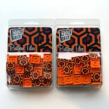 Citizen Brick Orange Carpet Pattern Tiles 2-Pack Custom Printed LEGO Parts