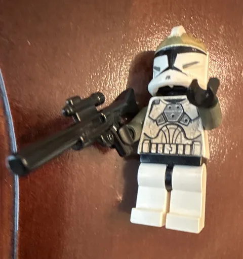 LEGO Star Wars Clone Trooper Minifigure w/ Helmet & Black Blaster, Plastic