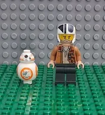 Lego Star Wars - Poe Dameron (Medium Nougat Jacket, Helmet) and BB-8 75297