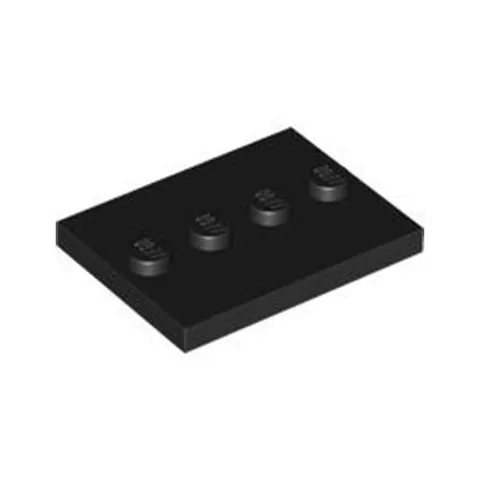 Lego Brick Part 10x Black 3x4 Plate 4 Studs Tile Minifig Stand 6076678 17836 NEW