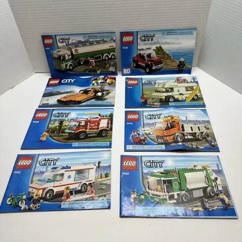 LEGO City Instruction Manuals Set of 8 Different Models