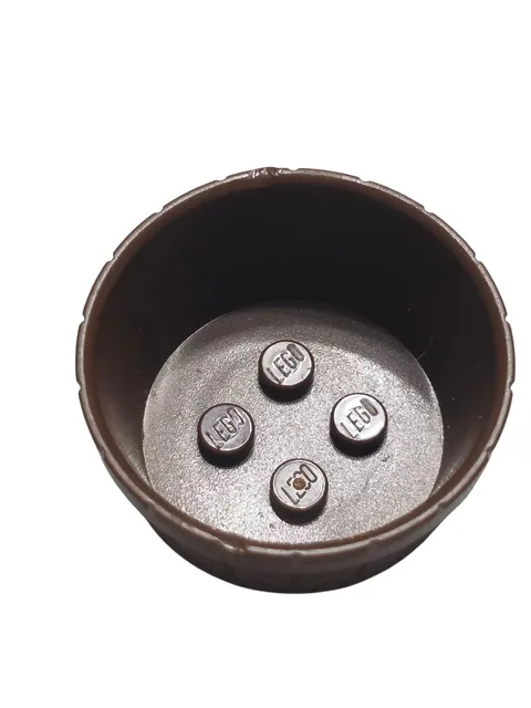 1x Lego Container 5x5x2 Brown Bowl Wood Trough Barrel Lookout 6260 442425 4424