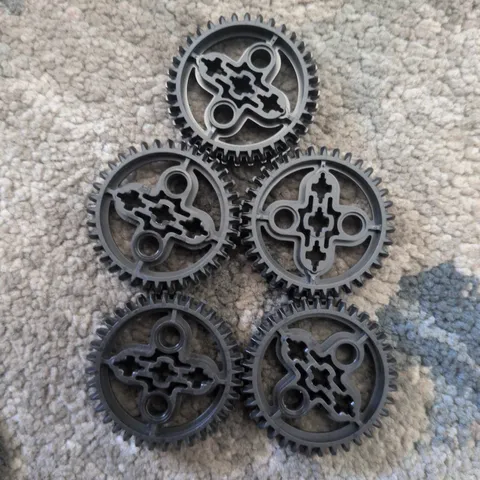 LEGO Technic Gear 36 Tooth Double Bevel - Black 31313 - Lot of 5