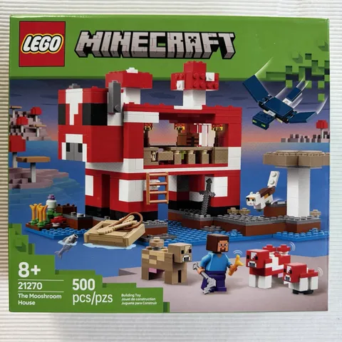 LEGO Set #21270 Minecraft The Mooshroom House Building Block Set NIB