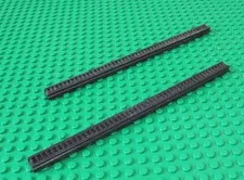 LEGO Technic Rack 2 Black Pieces 20 Length with White Powder Residue