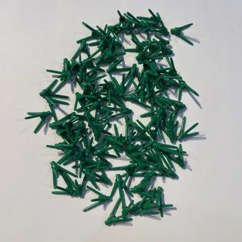 LEGO 1x1 Grass - 24855 - New - Plant Flower Stem with Bar Holder,  x100  - Green