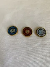 Lot of 3 LEGO Gold Ninjago Earth Symbol Map Logo Treasure #66