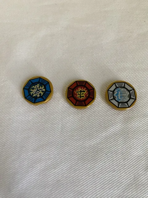 Lot of 3 LEGO Gold Ninjago Earth Symbol Map Logo Treasure #66