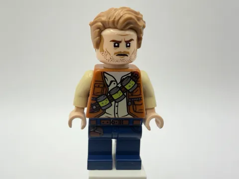 LEGO JURASSIC WORLD Part jw066 - Owen Grady, Lime canisters - 1pc