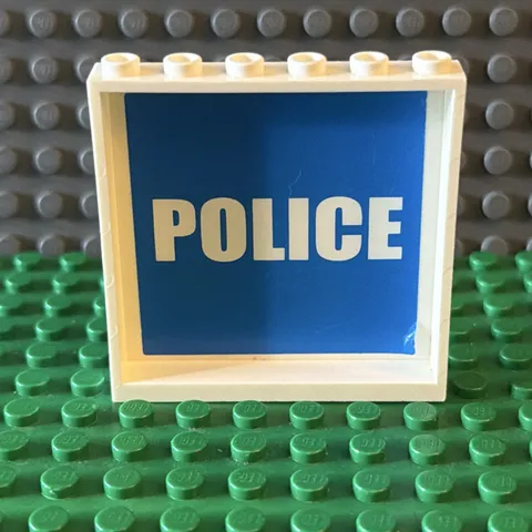 Lego Lot White 59349 Panel 1 x 6 x 5 Police / Evidence Board